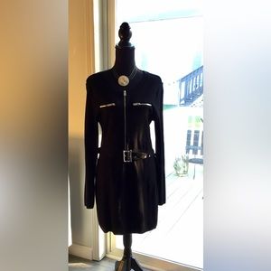 Black Dress Long Sleeve, Zippered In Front by Designer INC